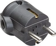 BACHMANN protective contact plug black break-proof