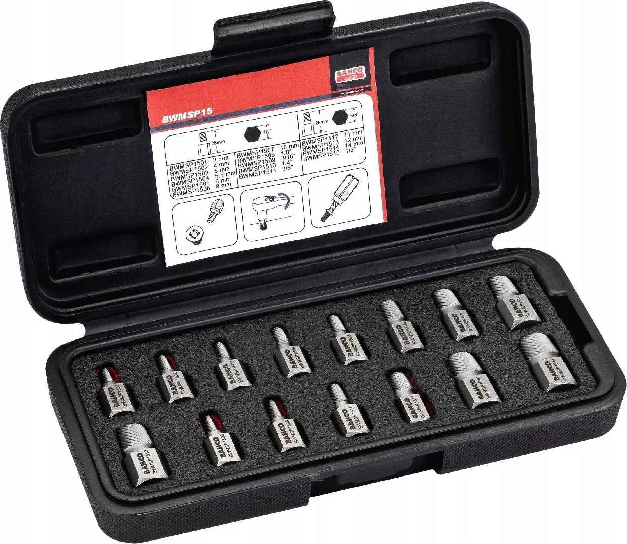 Bahco SET OF EXTRACTORS FOR BREAKING