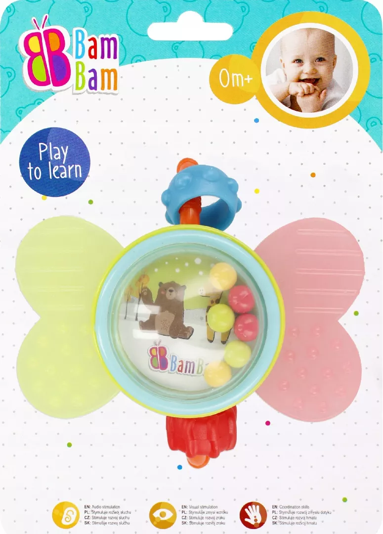 BamBam BAM BAM BUTTERFLY RATTLE 15X20X8