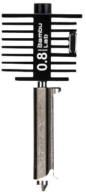 Hotend with a hardened steel nozzle