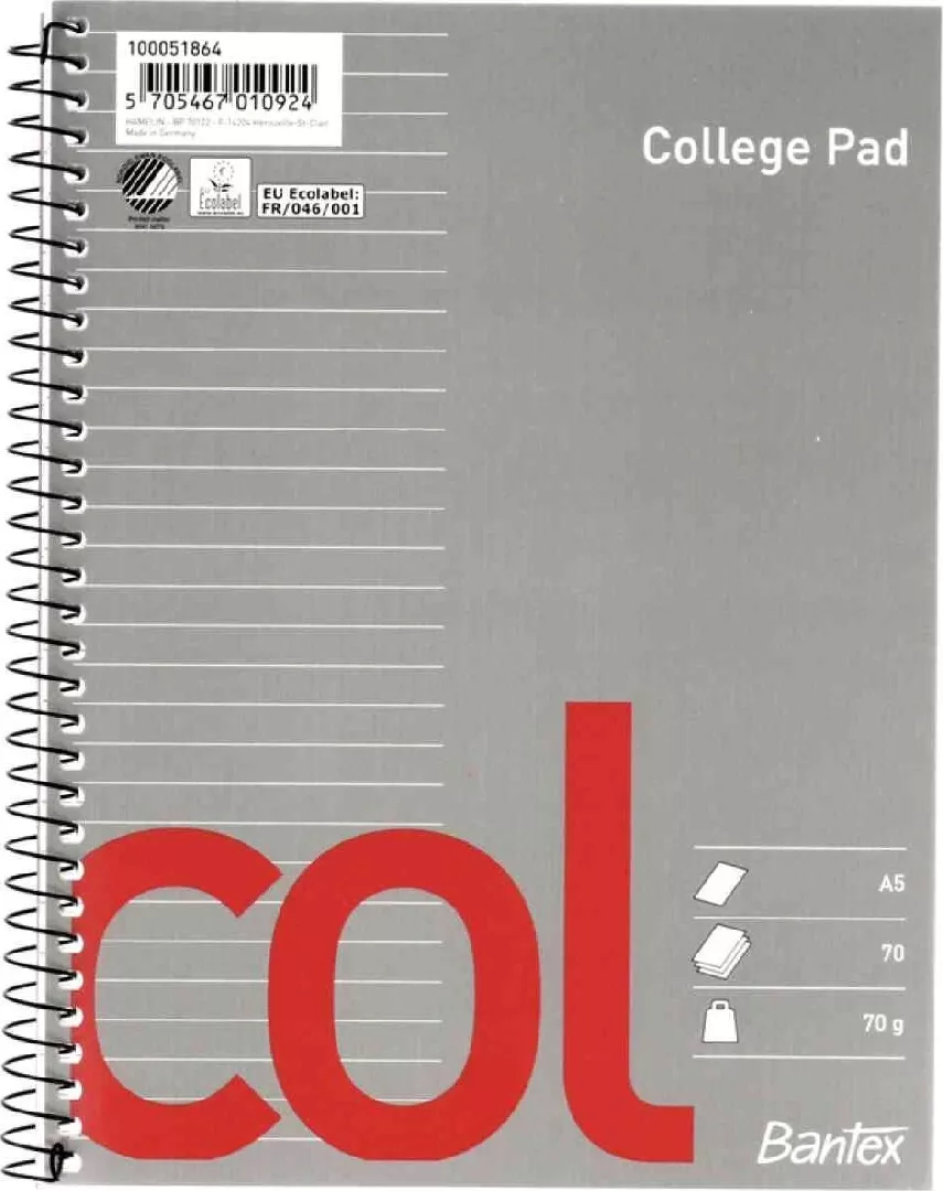 BANTEX COL COLLEGIATE BLOCK  LINED  SWEDISH