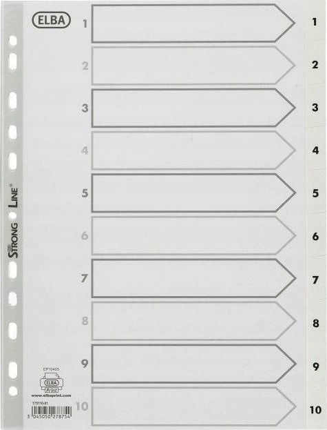 Register Bantex Basic-line  1-10  plast  A4