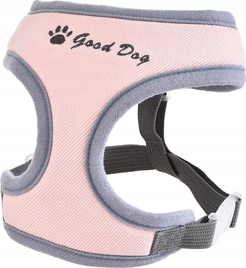 Dog harness 40-52cm  grey/pink BK-15731 5904479157317