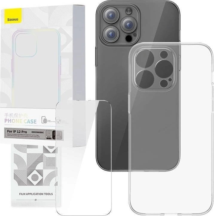 Transparent Case and Tempered Glass set