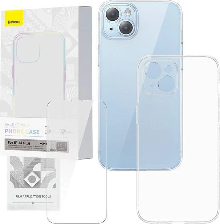 Transparent Case and Tempered Glass set