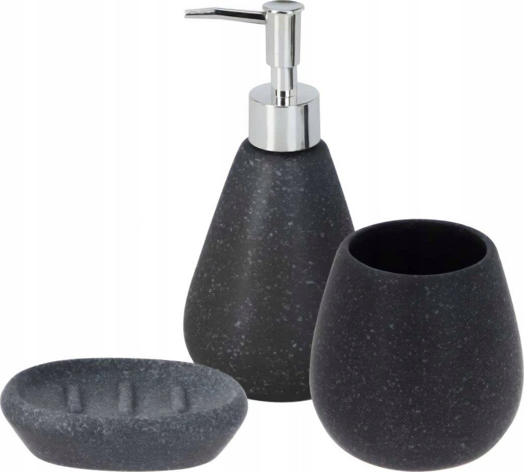 A set of bathroom accessories: dispenser