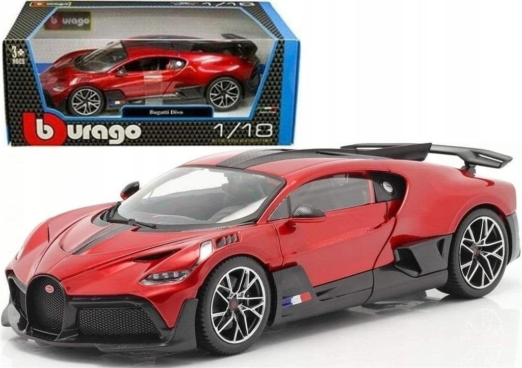 BBU 1:18 Bugatti Divo metallic red