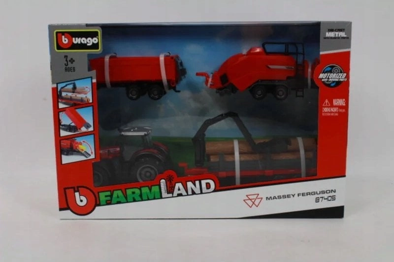 Bburago Tractor Gift Set Massey Ferguson