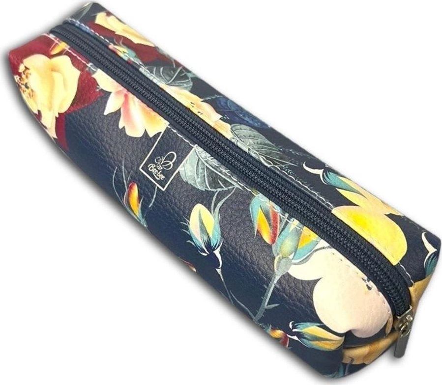 Rectangular pencil case with yellow flowers