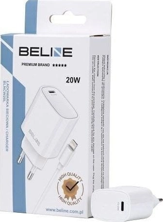 Charger 20W USB-C+Lightning cable Beli02163 5905359813330