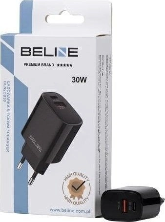 30W GaN USB-C + USB-A wall
