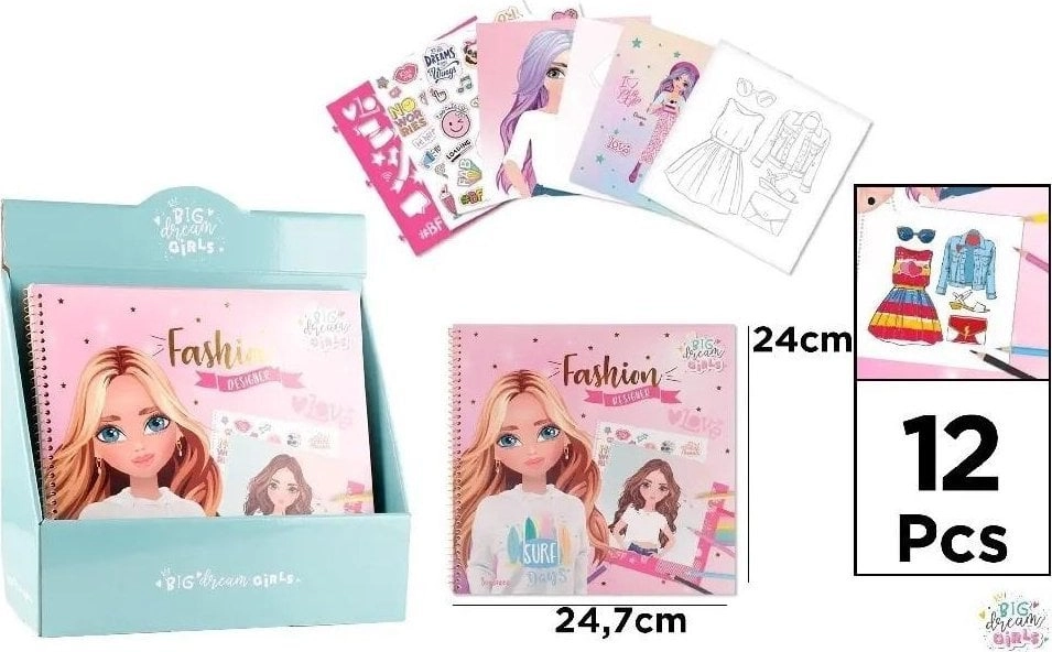 Notebook with stickers for Big Dream