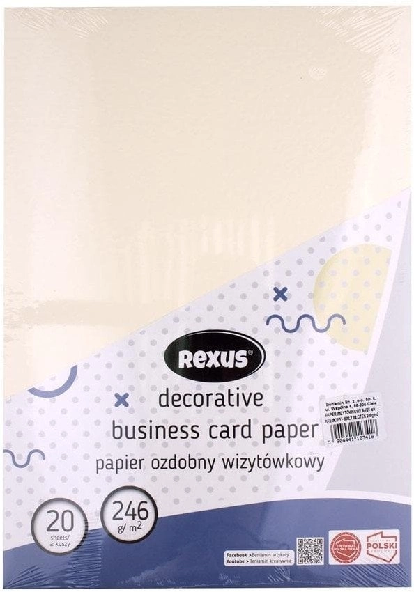 Papier wizytówkowy A4/20K kremowy Duży Młotek
