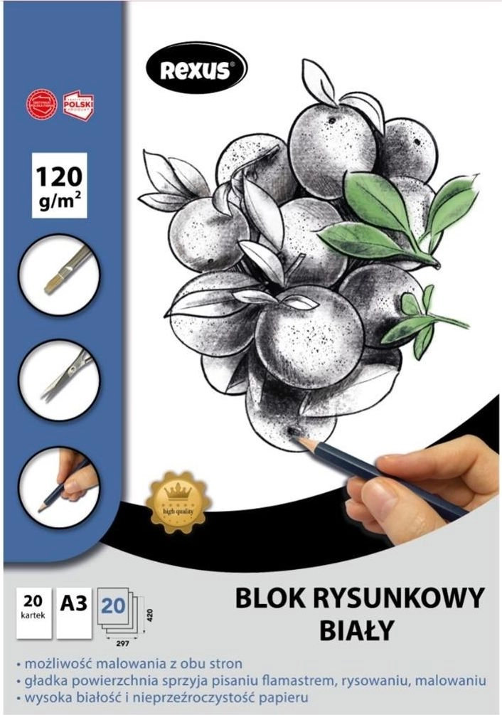 A3/20K white Premium drawing pad 442980