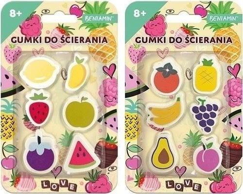 Fruit erasers  6 pcs 5904441118735