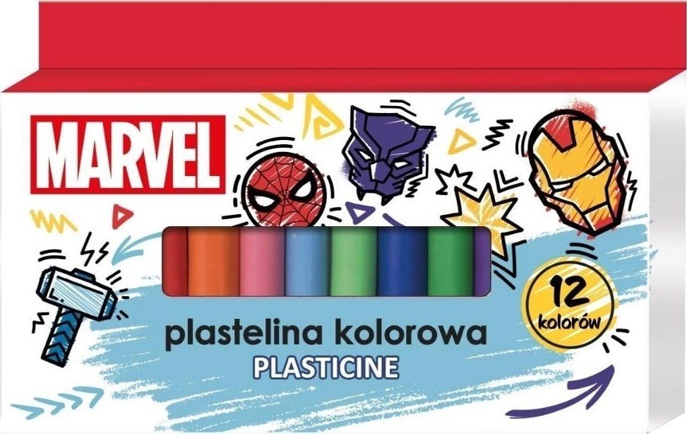 Avengers plasticine 12 colors 5904441141399