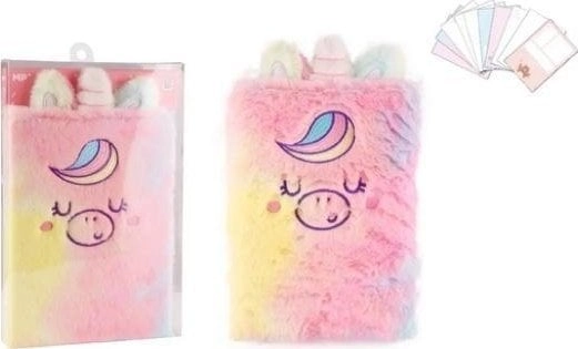 Notebook A5/80K furry closed Unicorn (