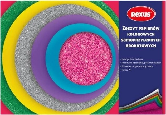 Colored self-adhesive paper A5/8K glitter AI126BEN
