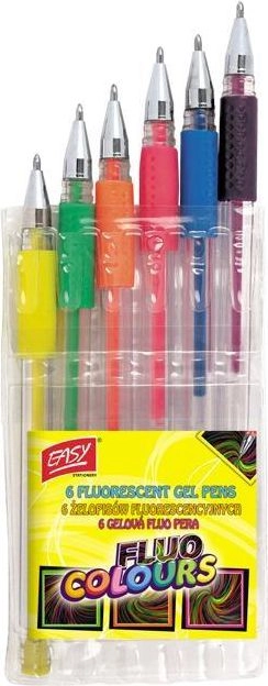 Fluo gel pen 6 colors EASY
