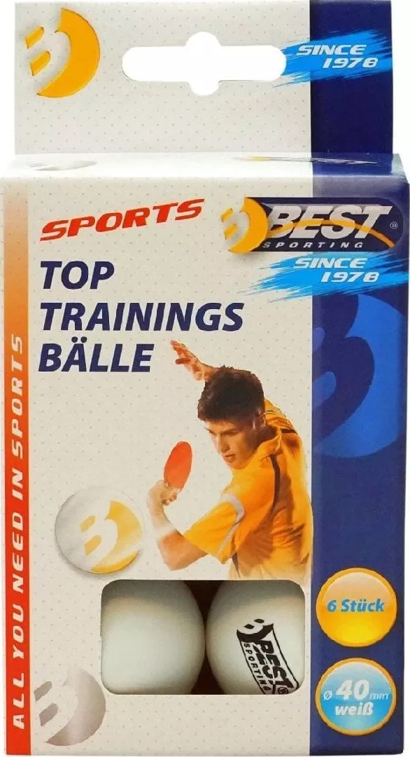 Best Sporting Zestaw 6 białych piłeczek