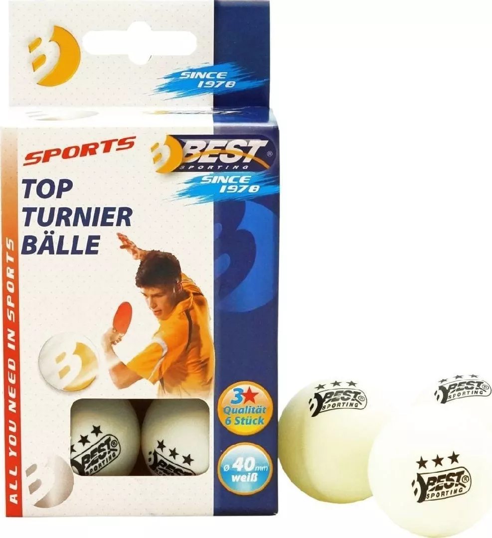 Best Sporting Zestaw 6 białych piłeczek