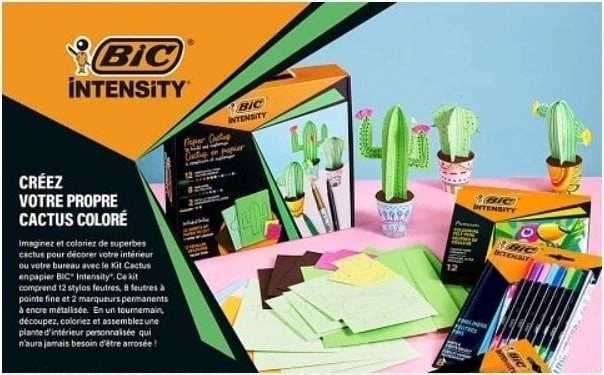 Zestaw Intensity Paper Cactus BIC 3086123714328