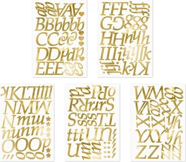 Gold letters  stickers 5900779172500 NP5-019