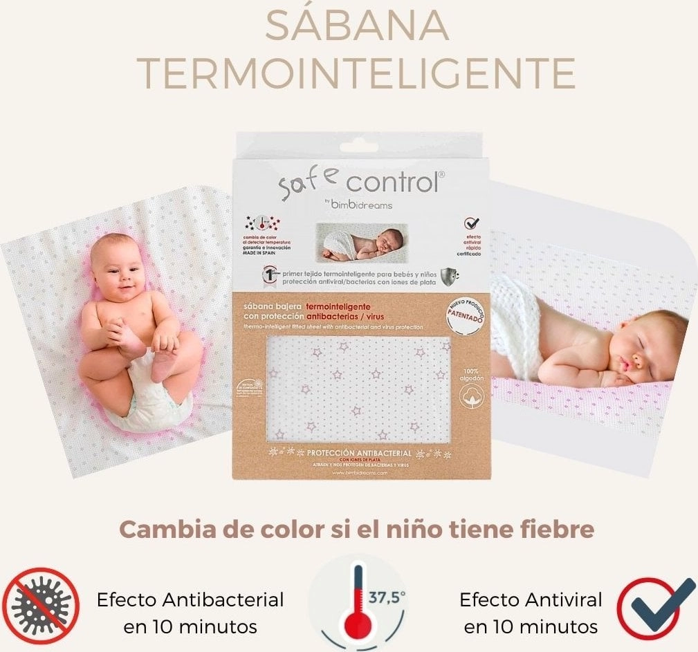 Bimbidreams Bimbidreams-Termointeligente Fitted sheet 60x120 waterproof