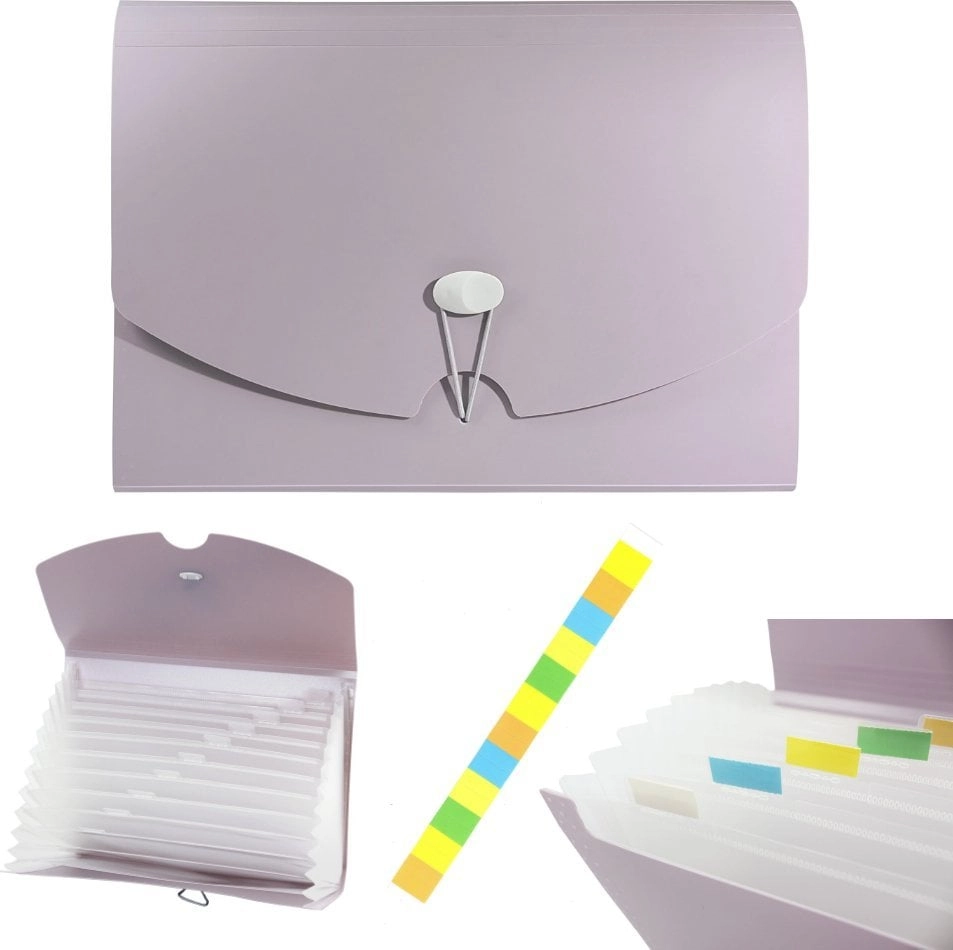 A4 PP accordion folder morandi roses
