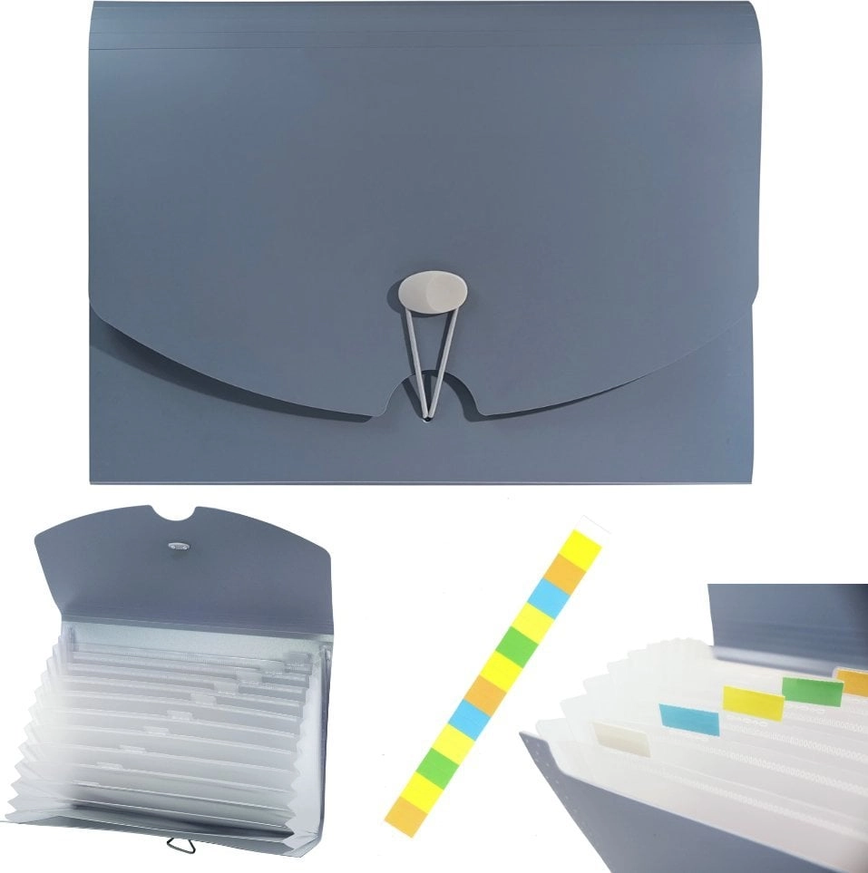 Accordion folder A4 PP morandi graphite