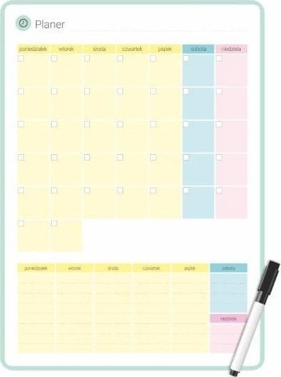 MAGNETIC MONTHLY PLANNER PASTEL BIURFOL PMP-01-01