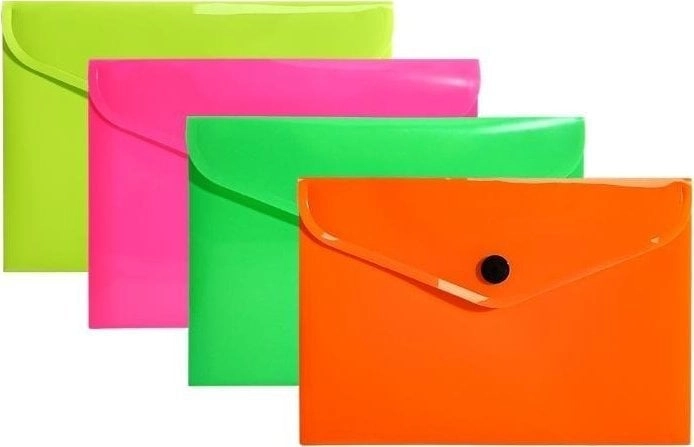 PP A6 ENVELOPE FOLDER CLOSURE NEON