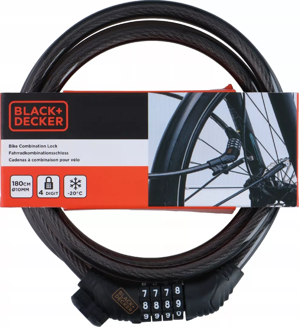 Black+Decker BIKE LOCK CABLE FOR COMBINATION