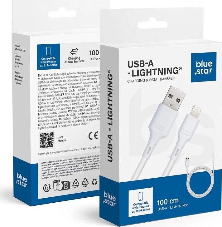 Bluestar USB-A - Lightning USB cable