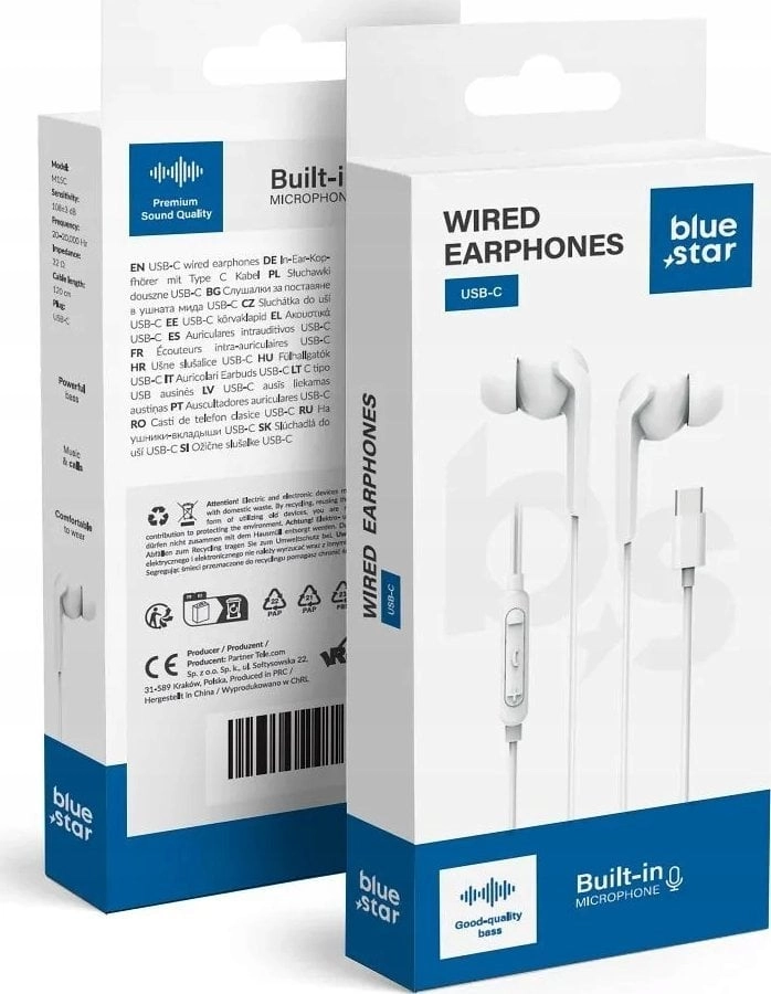 BLUE STAR wired headphones Type C