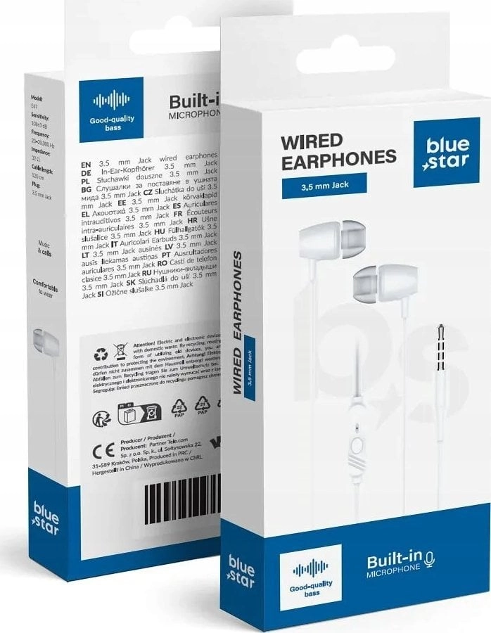 BLUE STAR wired headphones 3.5