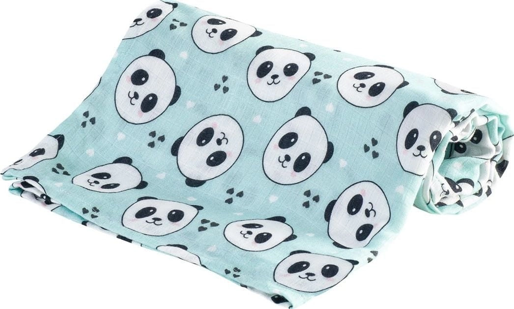 Bocioland Bamboo diaper 75x75 Panda Mint