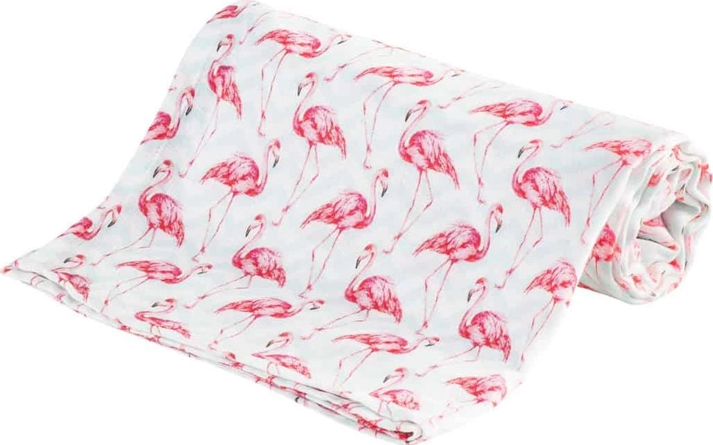 Bocioland Bamboo diaper 75x75cm Bocioland flamingos
