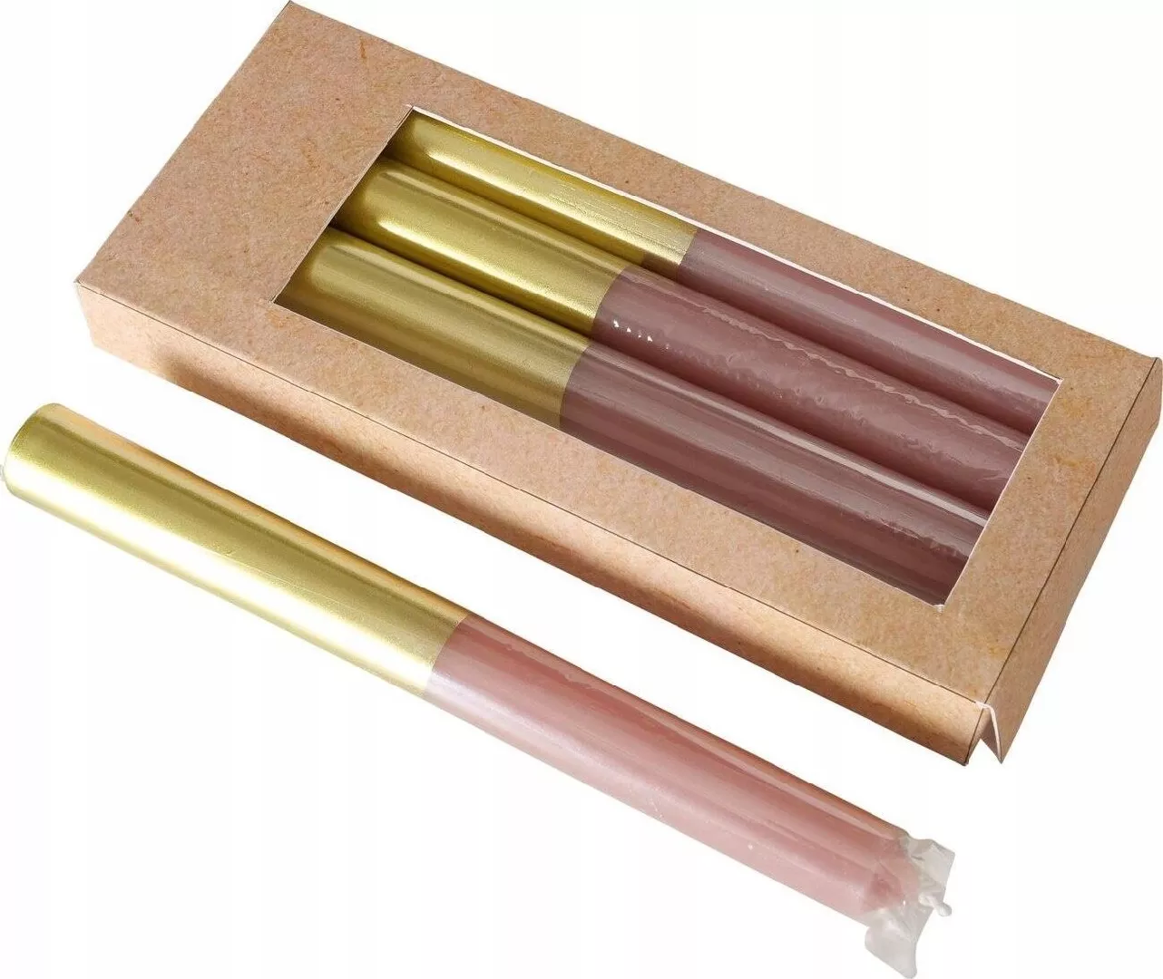 Boltze Colorful candles with a gold