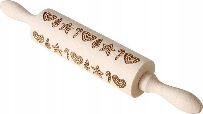Boltze Engraved rolling pin with Christmas