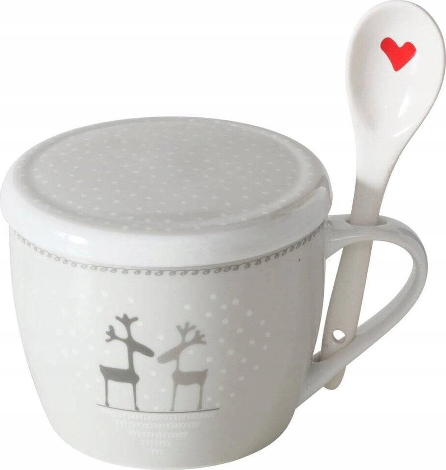 Boltze Christmas jumbo mug with lid
