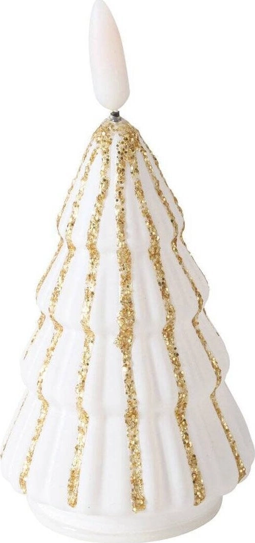 Boltze Christmas tree-shaped candle with artificial