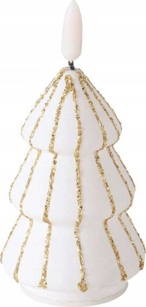 Boltze Christmas tree-shaped candle with artificial
