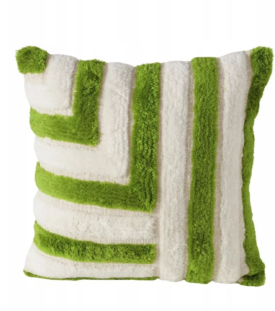 Cotton decorative pillow with a geometric