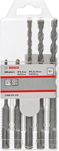BOSCH WIERTŁO SDS PLUS-1 KPL. 5/6/6/8/10