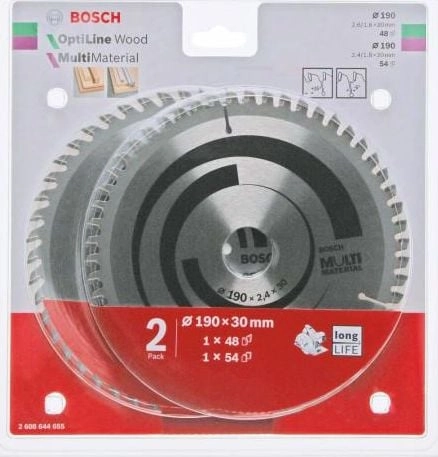 Bosch Piła Tarczowa Dwupak Optiline Wood