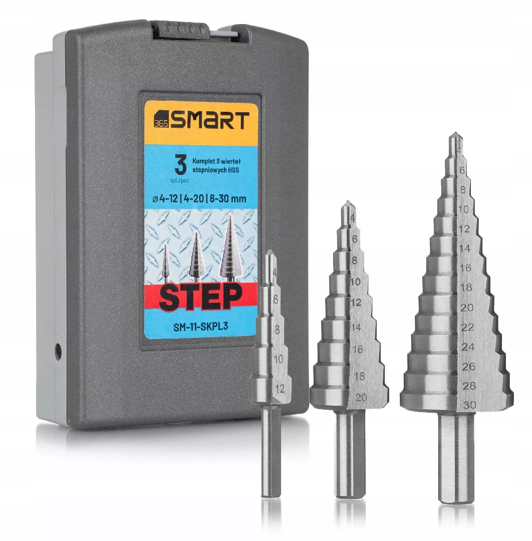Set 3 hss step drills 4-30mm