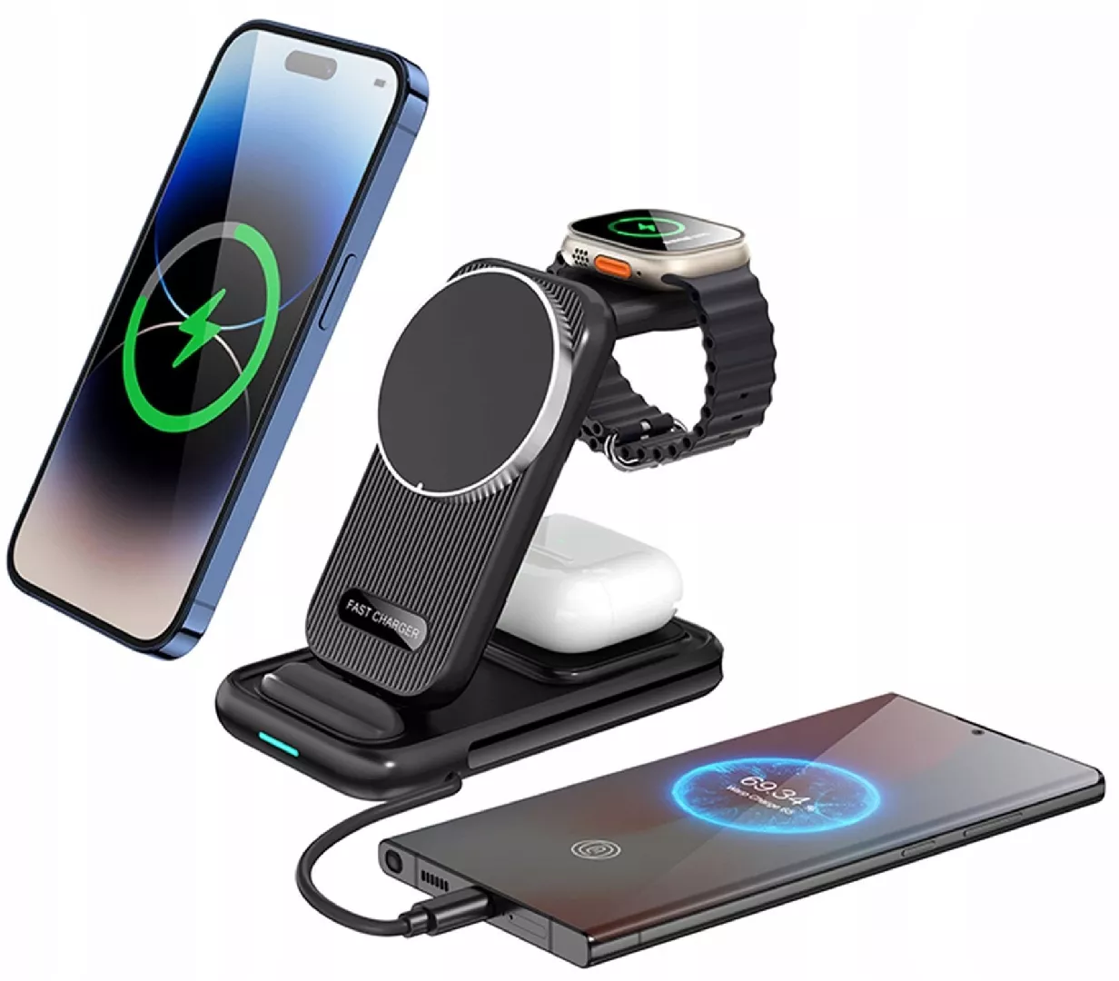 4 in 1 15W wireless charger