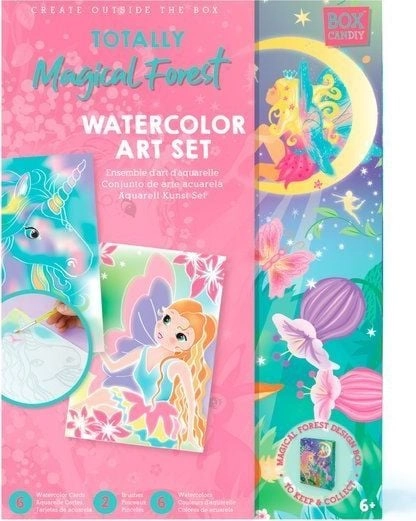 Box Candiy  watercolor unicorn and fairy
