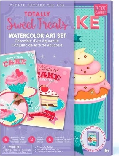 Box Candiy  watercolor muffins art set
